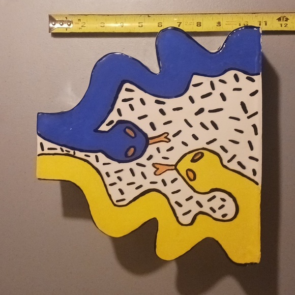 Snakes Ceramic Pottery Vase Art Hand Crafted Vintage #eshopchicago Snake Reptile - Picture 3 of 8